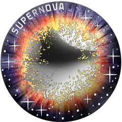 The Beauty of the Universe - Supernova colorata 20 Euro Argento 2024 Proof