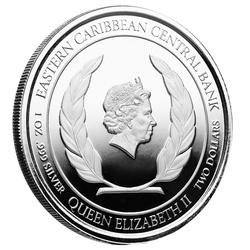 St. Lucia Couple colorata 1 oncia d'argento 2022 Proof