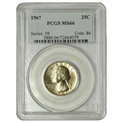 USA: Liberty/Washington Quarter 25 cents 1967 PCGS MS66