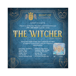 Niue: The Witcher: The Last Wish Coloured 200 g Silver 2025 High Relief Antiqued Coin