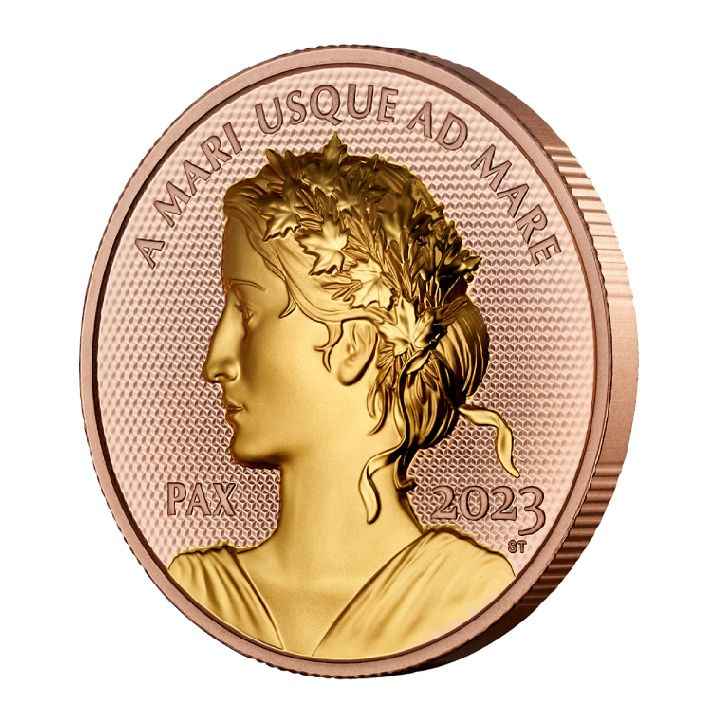 Kanada: Béke dollár 1 uncia arany 2023 Proof Ultra High Relief Plated Coin