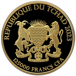 Republic of Chad: Bull & Bear 1/4 oz Gold 2023