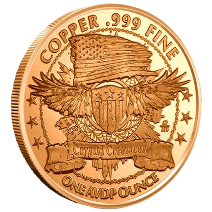 Medaglia in rame Cryptid Drop Bear 1 oz Copper