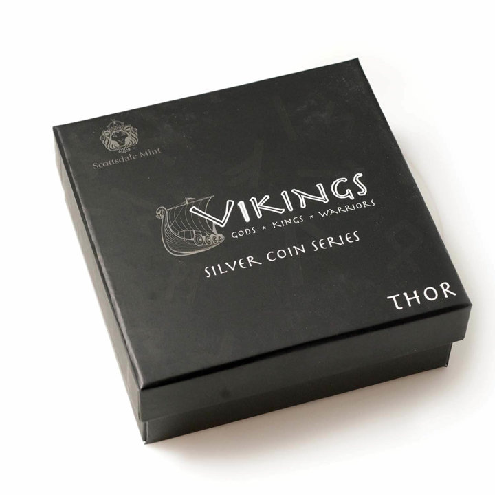 Niue: Vikings - Thor 2 uncje Srebra 2016 Proof Antiqued Coin