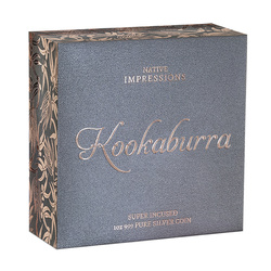 Niue: Impresiones Nativas - Kookaburra 1 oz Plata 2025 Dorado Prooflike Super Incused