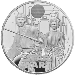 Star Wars Luke Skywalker și Prințesa Leia 5 oz Argint 2023 Proof