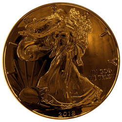 Aquila americana 1 oncia d'argento 2018 Rodio nero dorato Rosa