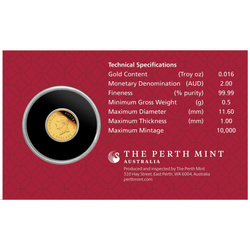 Perth Mint Lunar III - Anul Calului 0,5 g Aur 2026 Proof