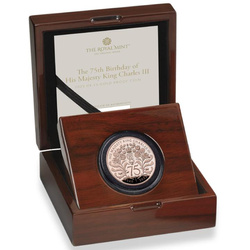 The 75th Birthday of His Majesty King Charles III £5 Gold 2023 Proof