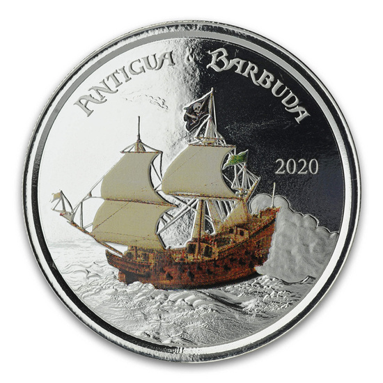 Antigua e Barbuda: Rum Runner colorato 1 oncia d'argento 2020 Proof