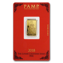 5 Gram Bar Gold Lunar Year of the Dog