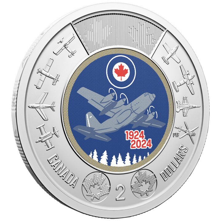 Canada: 100° anniversario della Royal Canadian Air Force colorata $2 2024