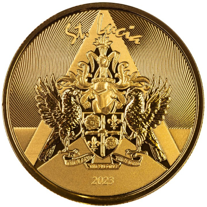 St. Lucia - Stemma 1 oncia d'oro 2023 Proof