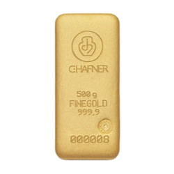 Lingou de aur turnat 500 g C. Hafner