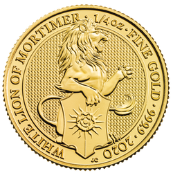 The Queen’s Beasts 2020: The White Lion of Mortimer 1/4 oz Gold