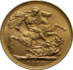 Złoty Suweren- George V 1911-1925