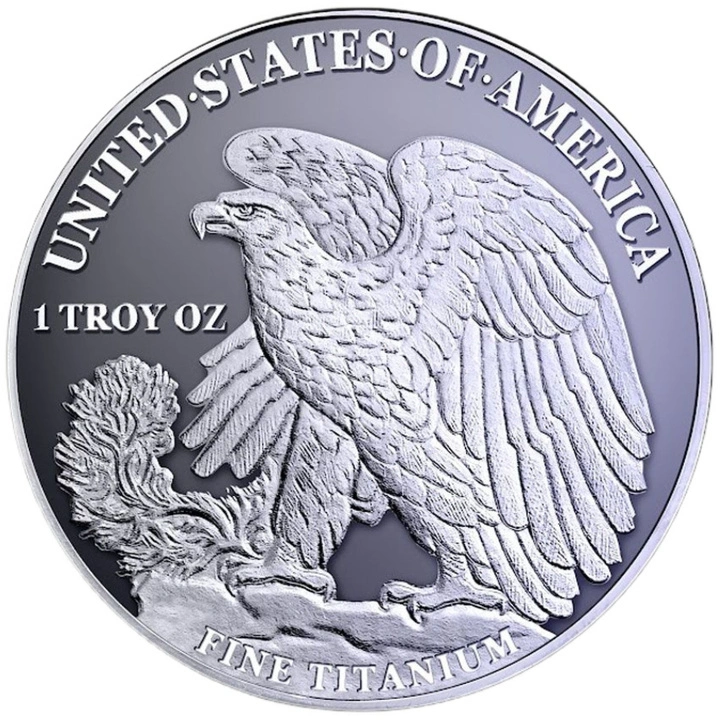 Médaille en Titane Aigle Américain 1 once de Titane 2027