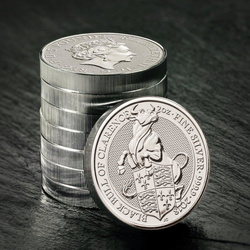 The Queen’s Beasts: The Black Bull of Clarence 2 oz Silber 2018