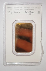 20 gram Gold Bar Austrian Mint Damaged CertiPack