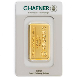Lingote de oro 1 onza C Hafner