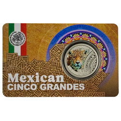 Monedă din Argint Mexican Cinco Grandes - Jaguar 1/4 oz Argint 2026 Proof