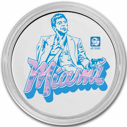 Chad 2-Coin Set: Scarface "Miami" - 40th Anniversary coloured 2x1 oz Silber 2023 