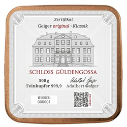 500 gramů měděná slitka