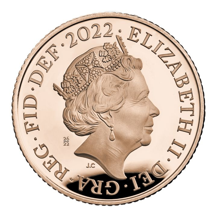Set di 10 monete Sua Maestà la Regina Elisabetta Oro 2022 Proof