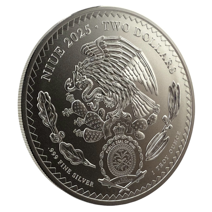 Niue: Emperador azteca Cuauhtémoc Homenaje 1 oz Plata 2025