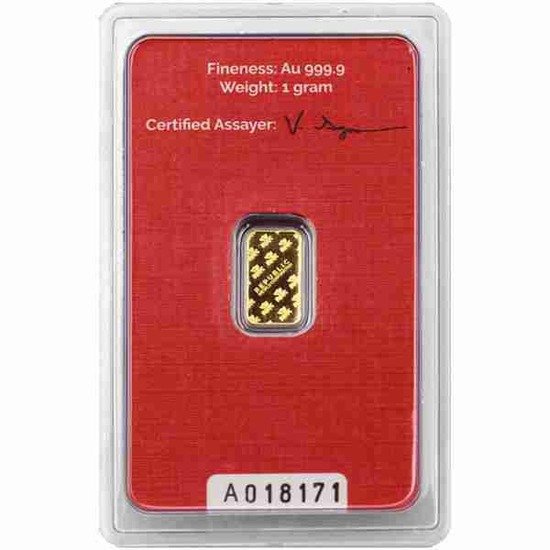 1 gramme Lingot d'or RMC