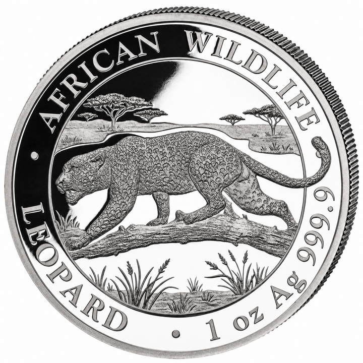 Srebrna Moneta African Wildlife: Leopard 1 uncja Srebra 2026