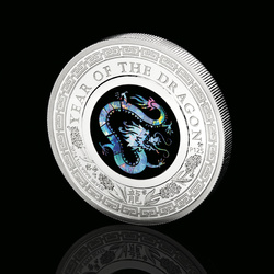 Perth Mint: Lunar III - Rok Smoka 1 uncja Srebra 2024 Proof Opal