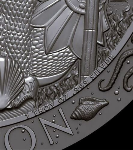 Mythical Cities: Atlantis 1 oz Silver 2020 Antiqued Round Coin