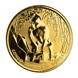 Congo: Silverback Gorilla 1 oz Gold 2021