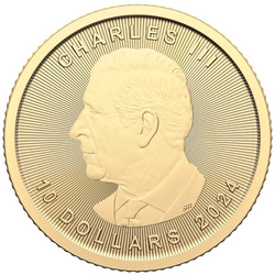 Hoja de arce canadiense 1/4 oz Oro 2024
