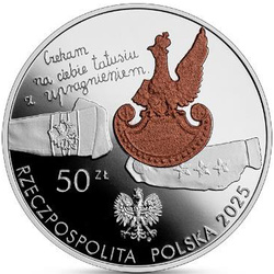 85° anniversario del massacro di Katyn 50 zł Argento 2025 Proof High Relief