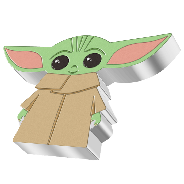 Niue: Star Wars – Grogu Chibi Coin, kolorovaná, 1 unce stříbra, 2021, Proof
