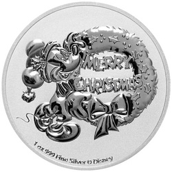 Niue: Disney - Mickey Mouse Christmas 1 oz Silber 2021