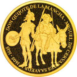 Дон Кихот от Ла Манча позлатена монета 1 oz сребро 2026 Proof