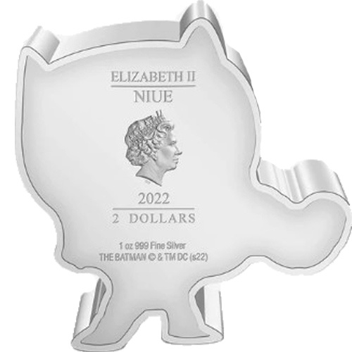 Niue: The Batman – Macskanő Chibi érme, színezett, 1 unciás ezüst, 2022, Proof