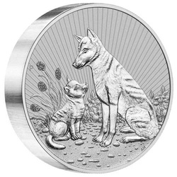 The Next Generation: Matka a mládě dinga 10 uncí stříbra 2022 Piedfort Individual Bullion Coin