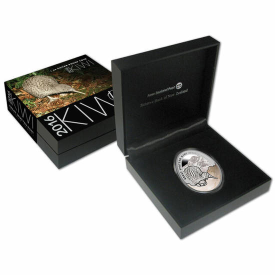 Kiwi coloré 1 once d'argent 2016 Proof