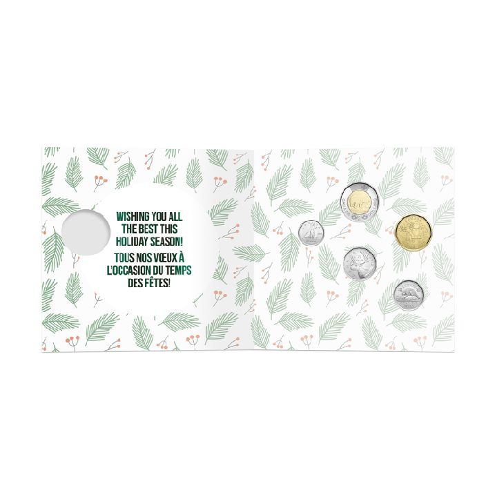 Canadá: Holiday 5 monedas 2022