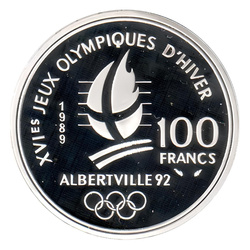 Francia, 100 Francos XVI Juegos Olímpicos de Invierno Años Variados