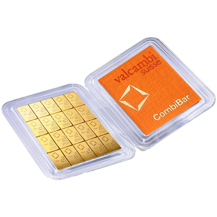 Lingotto Valcambi CombiBar 20 x 1 g Oro