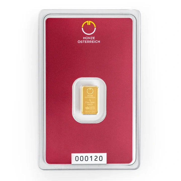 Lingot d’or 1g d’or Austrian Mint