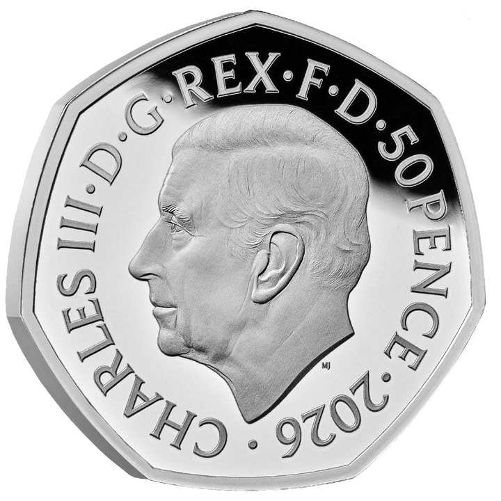 Wicked 50p koloriert Silber 2026 Proof