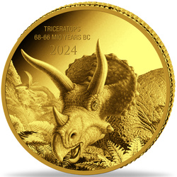 Congo: Prehistoric Life II - Triceratops 0.5 grama Złota 2024 Proof