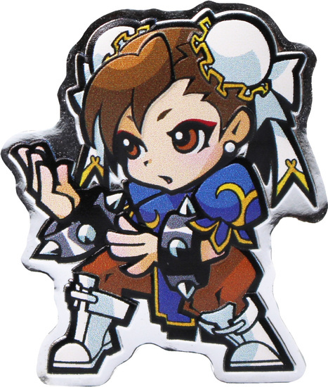 Street Fighter: Mini Fighter Chun Li kolorowany 1 uncja Srebra 2021 Proof