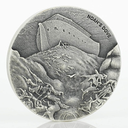 Niue: Biblical - Noah's Dove 2 oz Silber 2018 Proof Antiqued Coin 